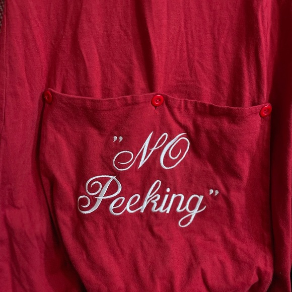 CUSTOM MADE Long John’s NO PEEKING  drop drawers Christmas pajamas - Picture 6 of 6